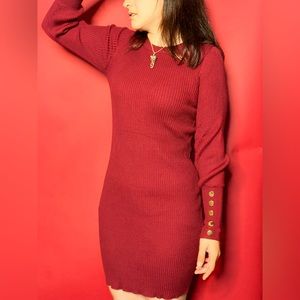 Burgundy dress